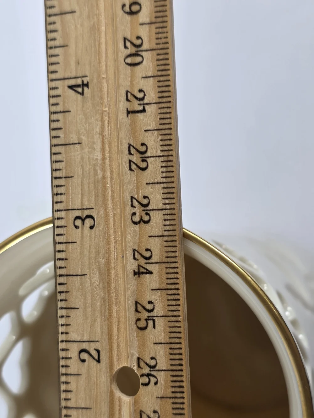Lenox China Heart Vase Ivory Porcelain Pierced Hearts Rose 24K Gold Trim USA